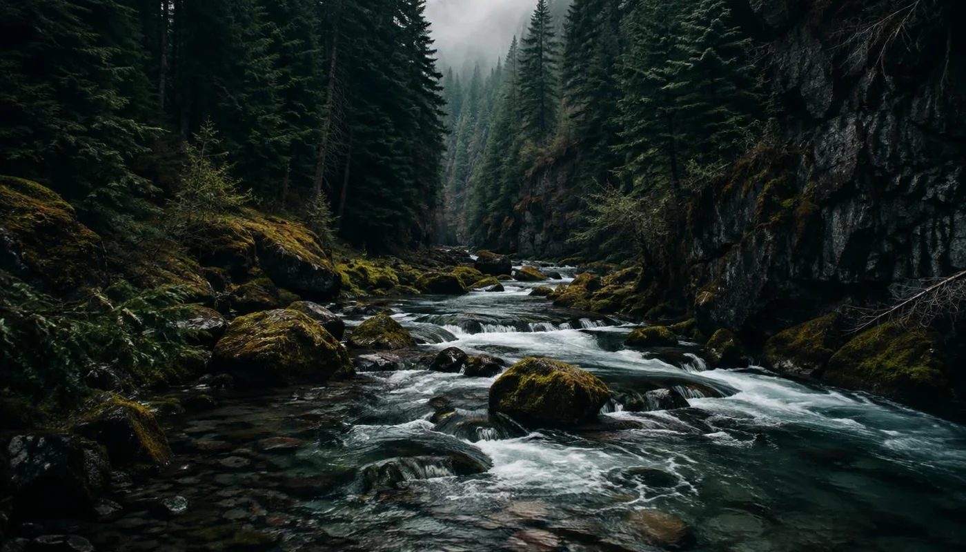 A river corridor in the Northwest backcountry, where access rules and wildlife management meet.